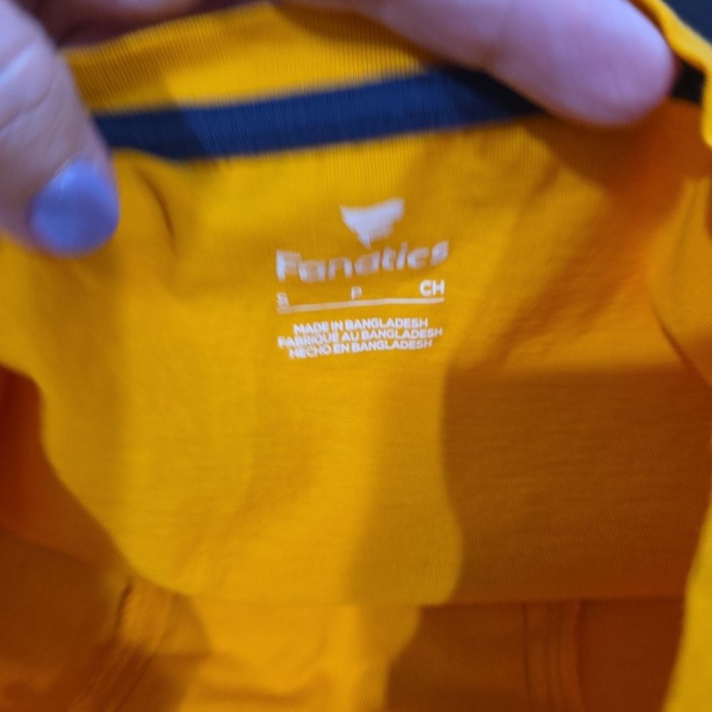 Fanatics Nashville Predators Gold and Navy Hockey Jersey Top - Picture 3 of 7